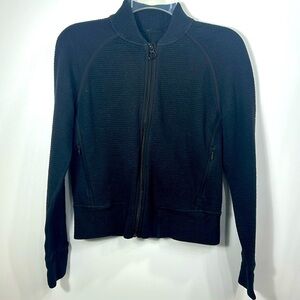 Lululemon On Repeat bomber jacket black size 4.